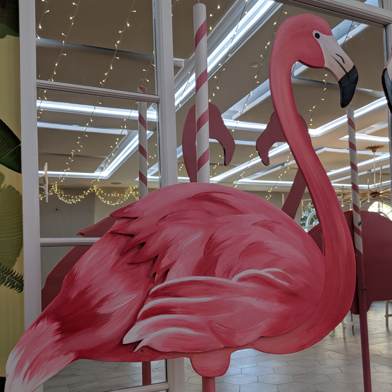 Giant Wooden Flamingo Statue  3